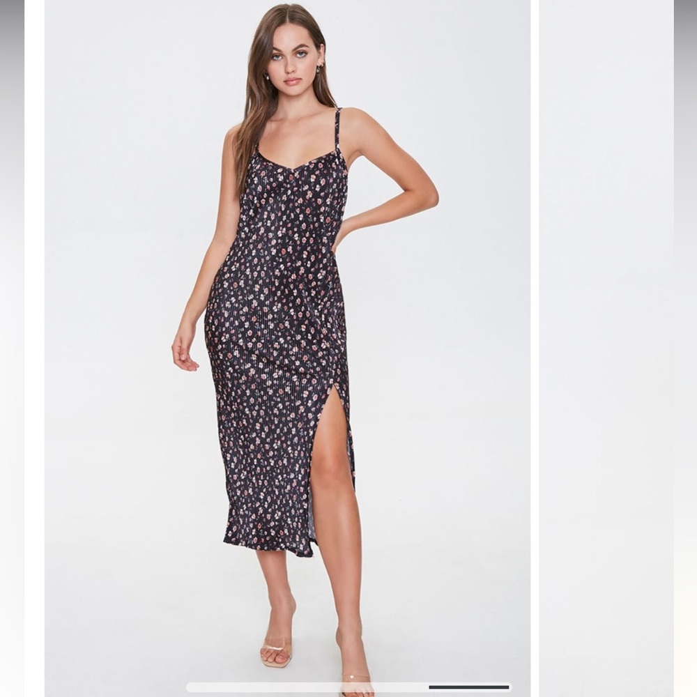 Floral print midi dress
